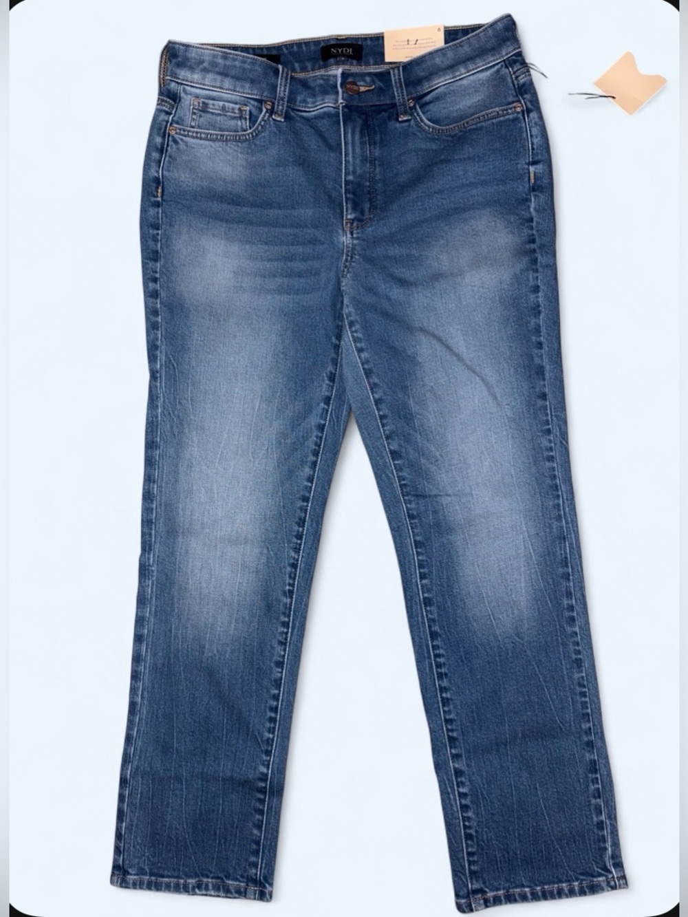NYDJ Sheri Slim Straight Ankle Jeans, NWT - Size 6 - Picture 3 of 10